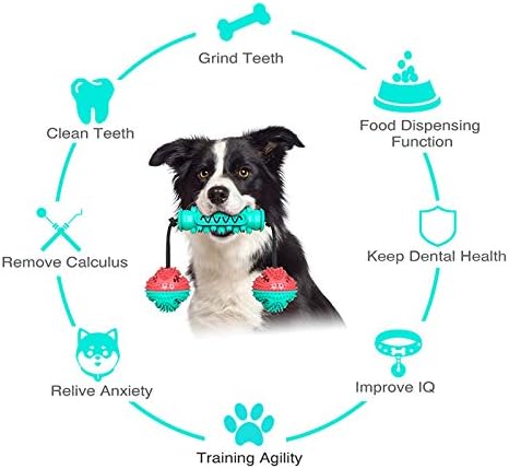 צעצועים בקיעת שיניים של כלבים לבוזאנסי לגורים, צעצוע לעיסת מברשת שיניים של 3 ב -3 ב -1 בכלב בינוני, כלב קטן, כלב פאזל, צעצוע מברשת שיניים