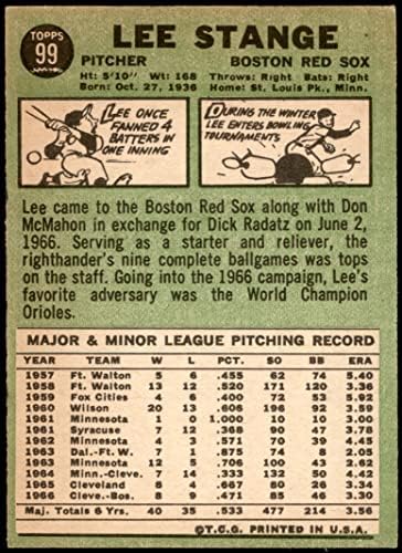 1967 Topps 99 Lee Stange Boston Red Sox VG/Ex Red Sox