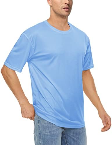 חולצות שרוול קצרות של FaskUnoie של גברים UPF 50+ הגנה מפני השמש הפריחה מהיר מים יבש שחייה חולצות לטיולים רגליים