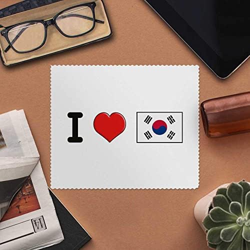 Azeeda 2 x 'אני אוהב את דרום קוריאה' עדשה מיקרו -סיבית/כוסות מטליות ניקוי
