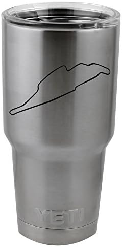 מעגל ז'יל וילנייב F1 מסלול מפת ויניל מדבקות מדבקות עבור כוס ספל יטי כוס תרמוס זכוכית חצי ליטר