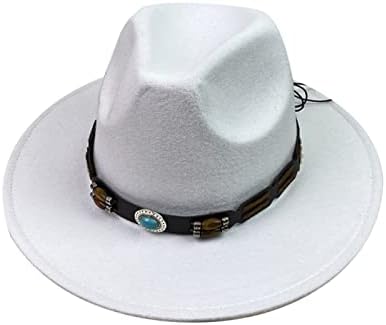אופנה פדורה פדורה גברים רחבים לנשים לבוש כובע נשים וכובעי כובעי בייסבול כובעי בייסבול להקות כובע קאובוי מערביות לגברים
