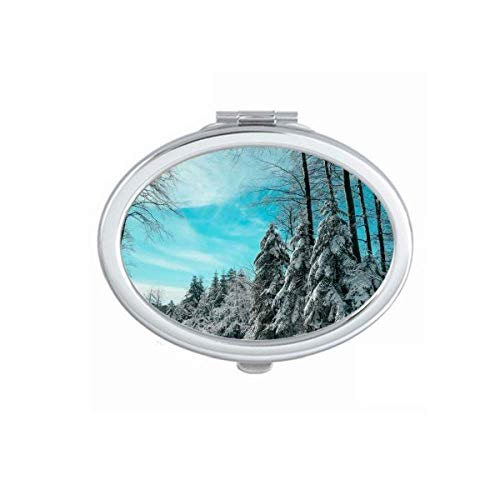אורן עננים כחול שמיים אמנות דקו מתנת אופנה מראה נייד לקפל יד איפור כפול צד משקפיים