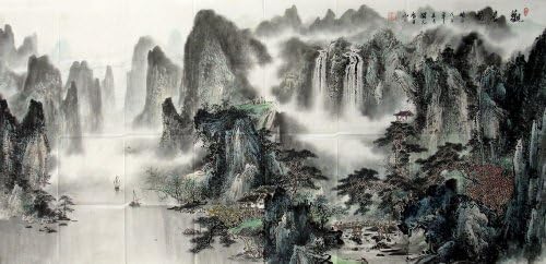 הר ארטיזו, נהר-ציור סיני-צבוע ביד