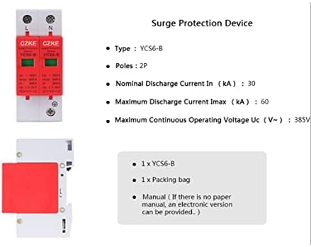 PCGV YCS6-B AC SPD 385V 2P מכשיר מגן על מכשיר מגן מגן מגן מגן על מכשיר מגן על מתח נמוך מתח נמוך