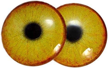 40 ממ אפרסק צהוב פלמינגו עיני זכוכית בובה אירוסים לפולימר חימר פולימר חרס או תכשיטים מייצרים סט של 2